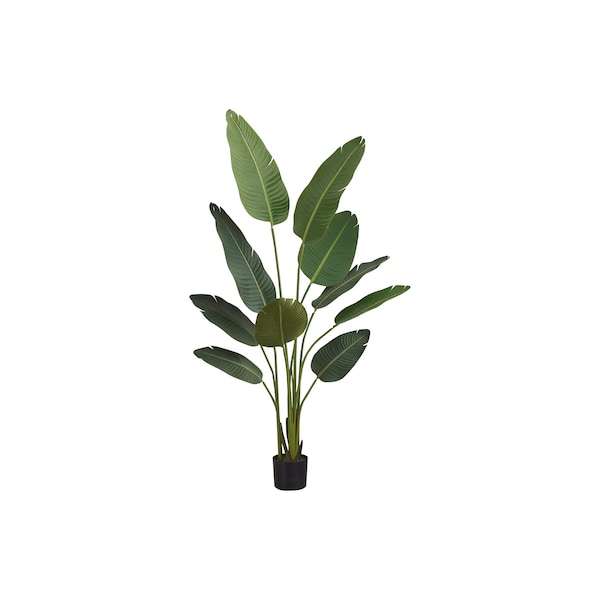 Monarch Specialties Artificial Plant, 60" Tall, Bird Of Paradise Tree, Indoor, Faux, Fake, Floor, Greenery, Potted I 9570 - main